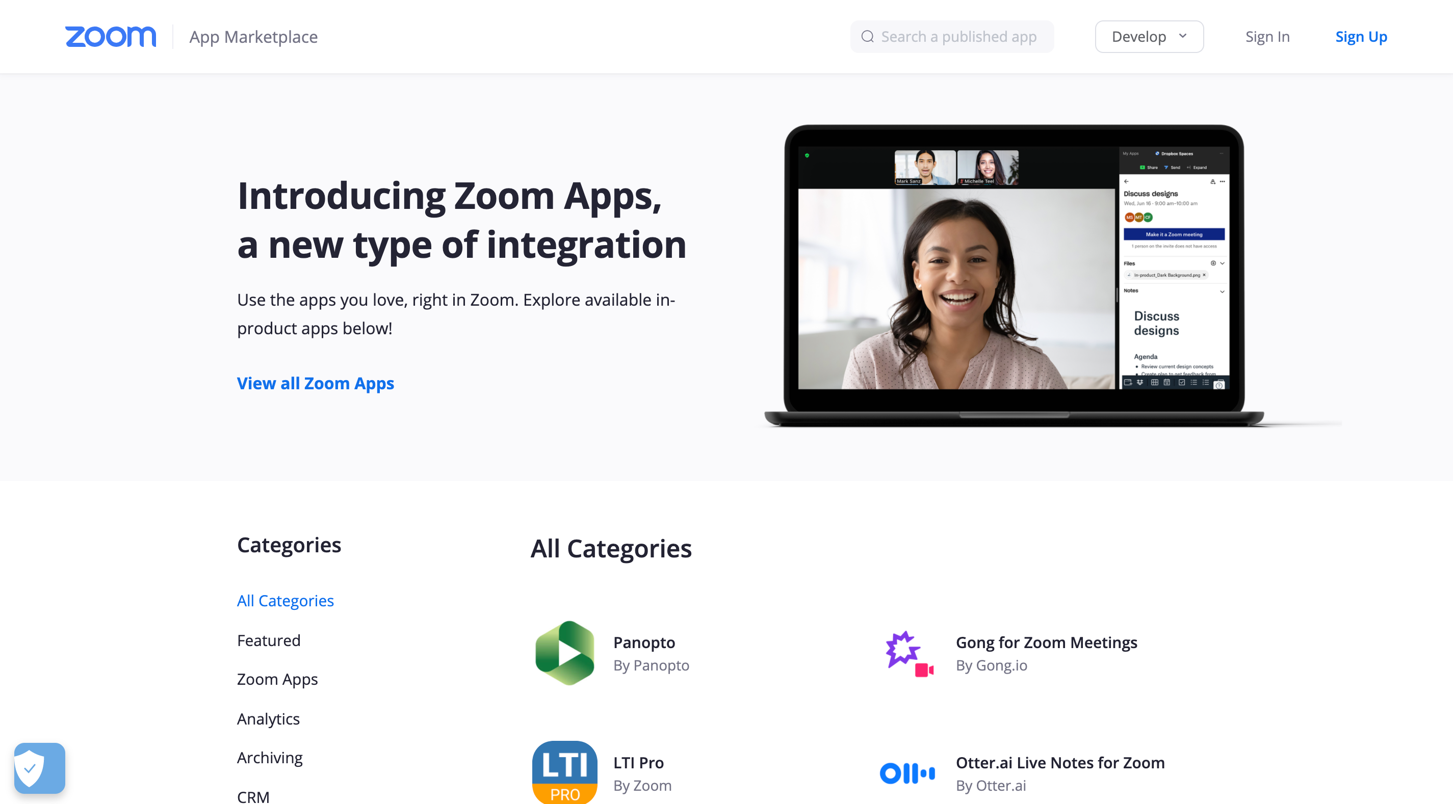 Zoom Developer Portal.